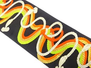 アンティーク　組紐模様織り出し子供帯（材料）